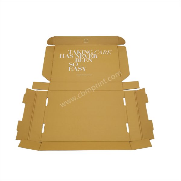 Custom flat corrugated shipping box for hand cream
