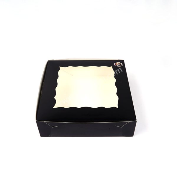 Black 9 inch pie boxes with window