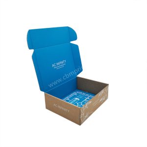 Printed cardboard shipping box