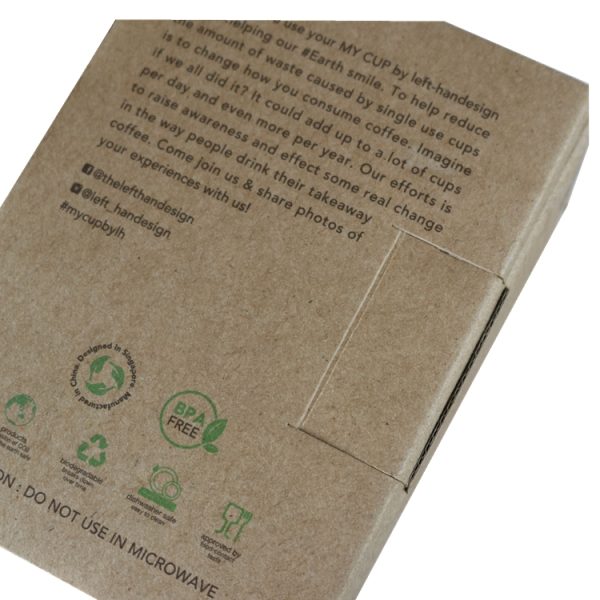 Coffee cup packaging boxes with window