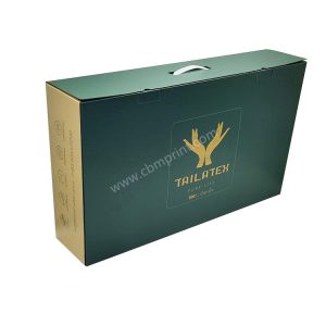 corrugated box with handle, corrugated carrying case with handle, corrugated cardboard box with handle