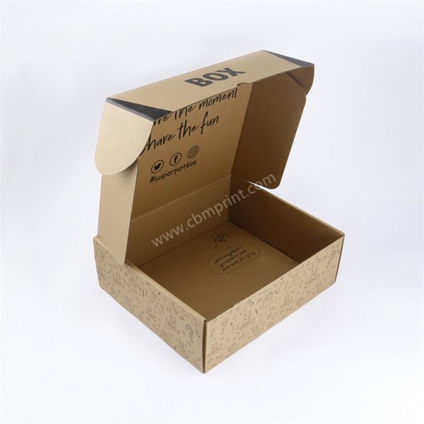 Custom eco friendly cheap recycled kraft brown mailer boxes
