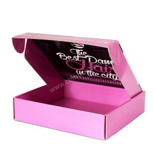 Custom foldable packaging box for hair extension wig boxes