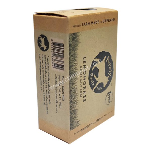 Custom kraft paper soap boxes packaging with window