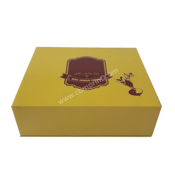Large gold magnetic gift box packaging
