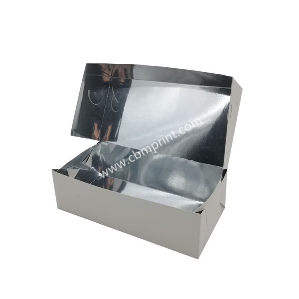 Silver aluminum foil take out containers bakery take out boxes togo container
