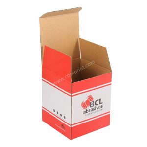 Small e flute printed cardboard packing boxes For abrasive