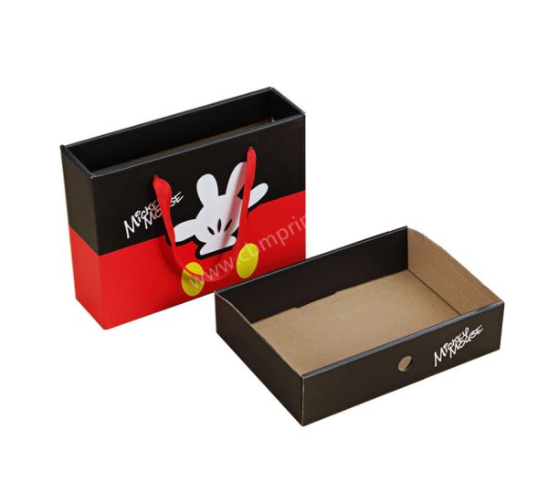 Custom printed cardboard corrugated flute packaging boxes with ribbon