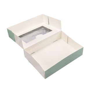 White Pie Box Packaging With Window