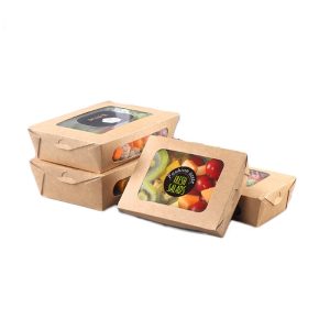 Custom disposable kraft cardboard take out food box