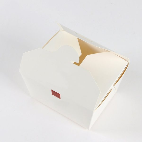 Biodegradable custom white paper togo food containers restaurant take out containers