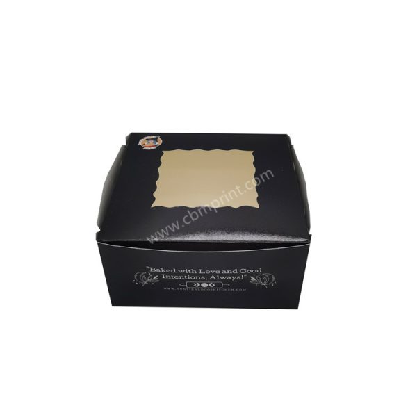 Custom Cheap Black 6 inch cake boxes