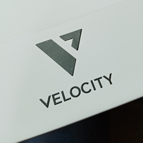 Embossed logo